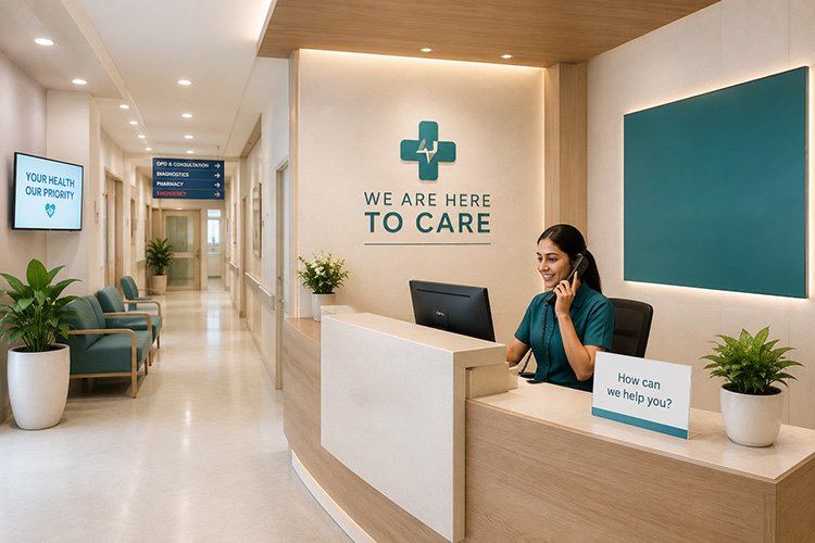 Modern healthcare facility building exterior